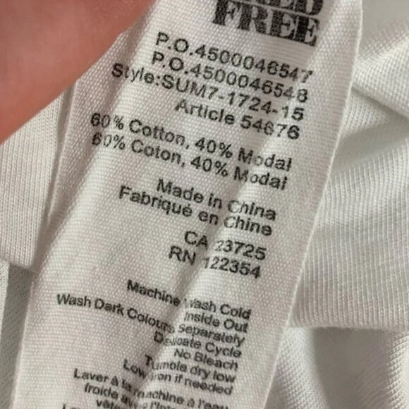 Aritzia Wilfred Free T-Shirt tee Short Sleeve Crew neck Cotton White Size XS - Picture 10 of 10